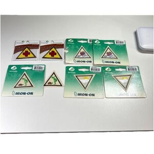 Girl Scouts Brownie Badges Lot of 8‎ Mixed Iron On Patches First Aid Caring